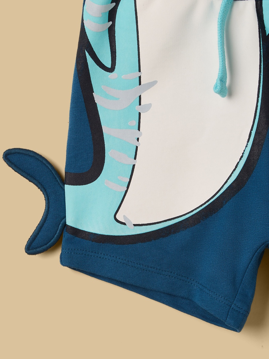 Shark 3D Print T-Shirt and Shorts Set