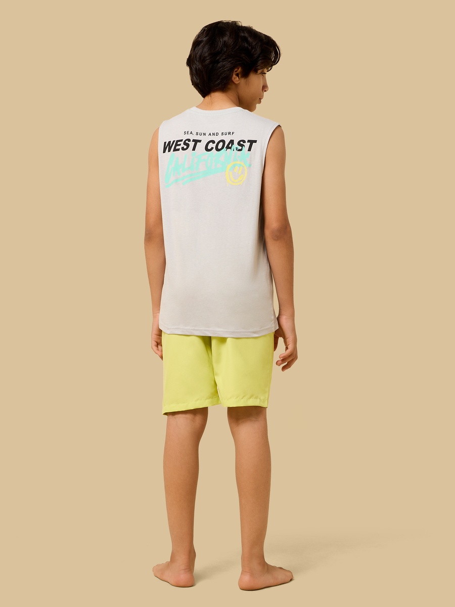 Surf Print Swim Vest and Shorts Set