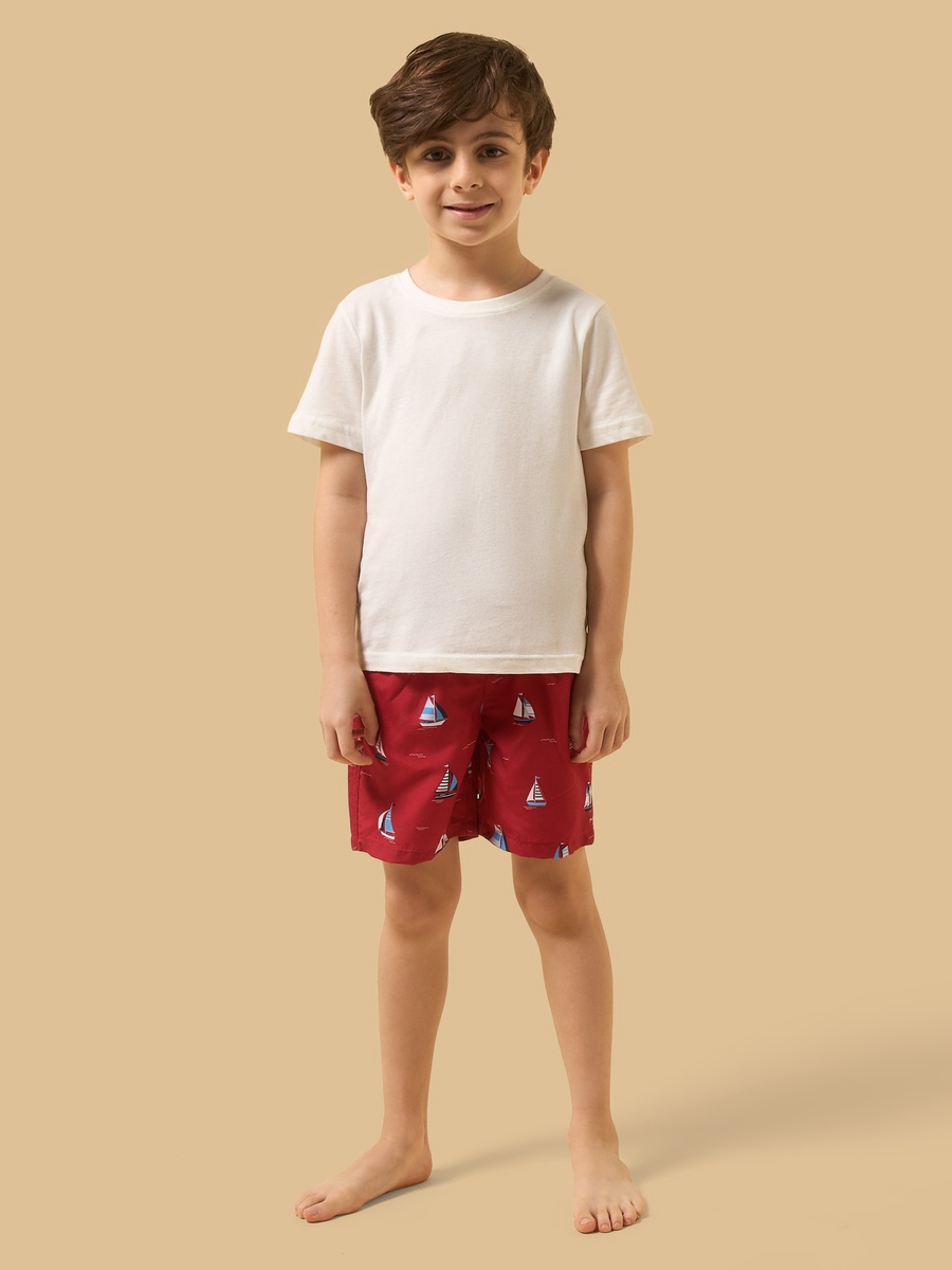 Boat Print Swim Shorts
