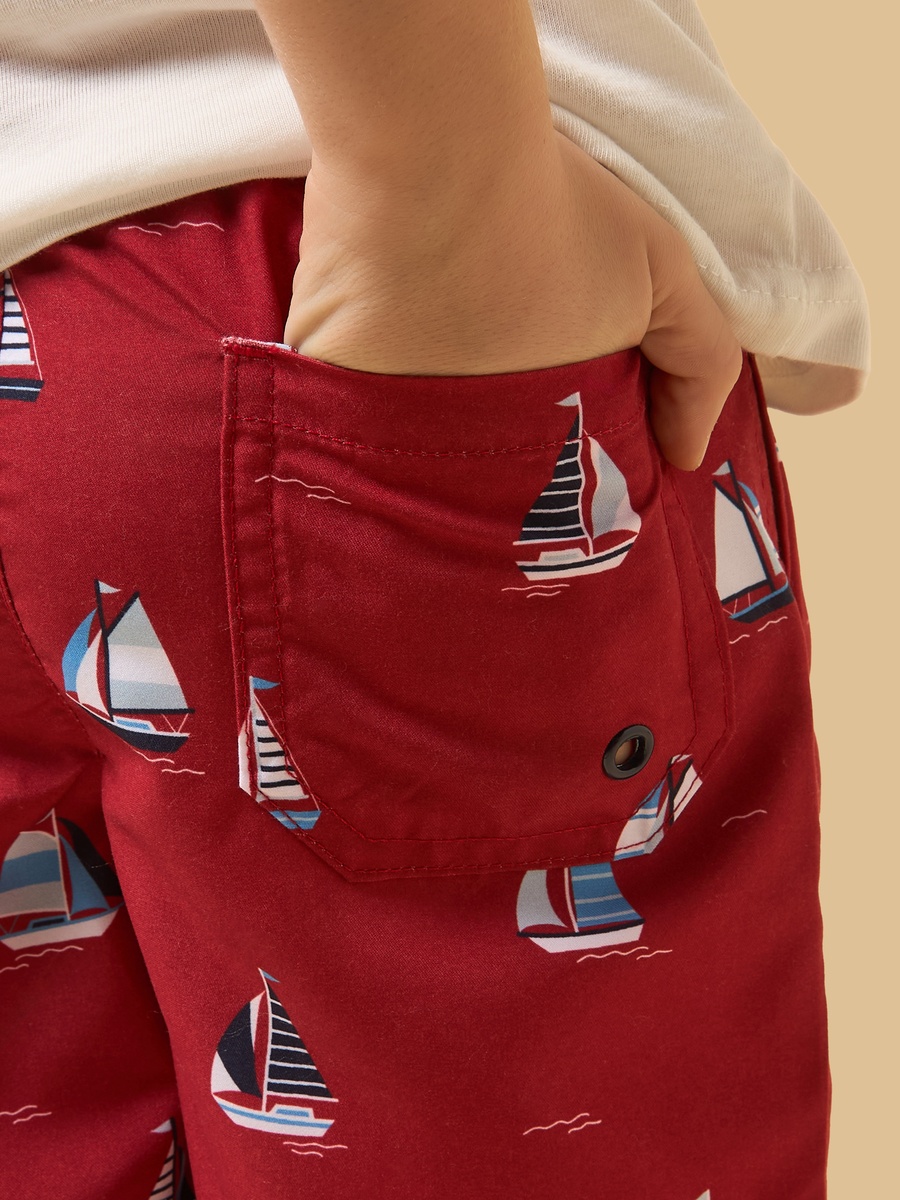 Boat Print Swim Shorts