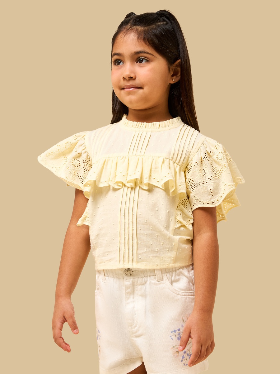 Schiffli Textured Top