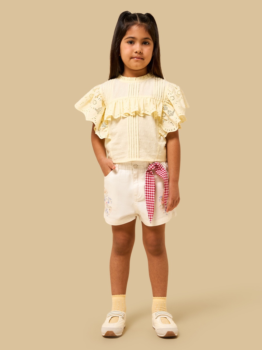 Schiffli Textured Top