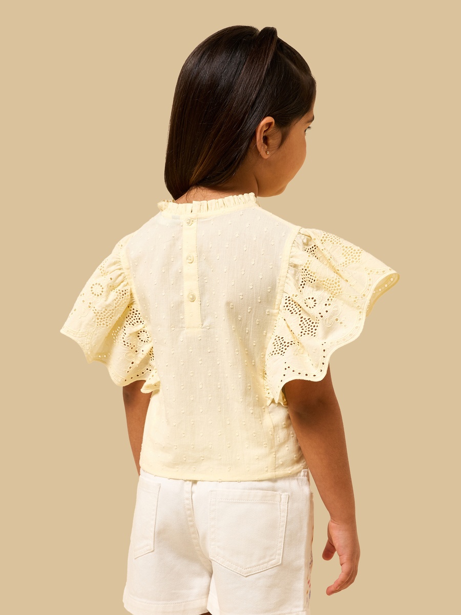 Schiffli Textured Top