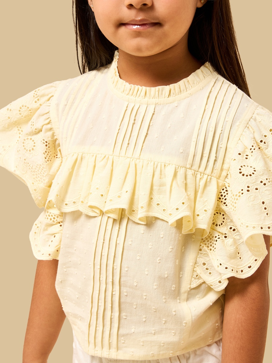 Schiffli Textured Top