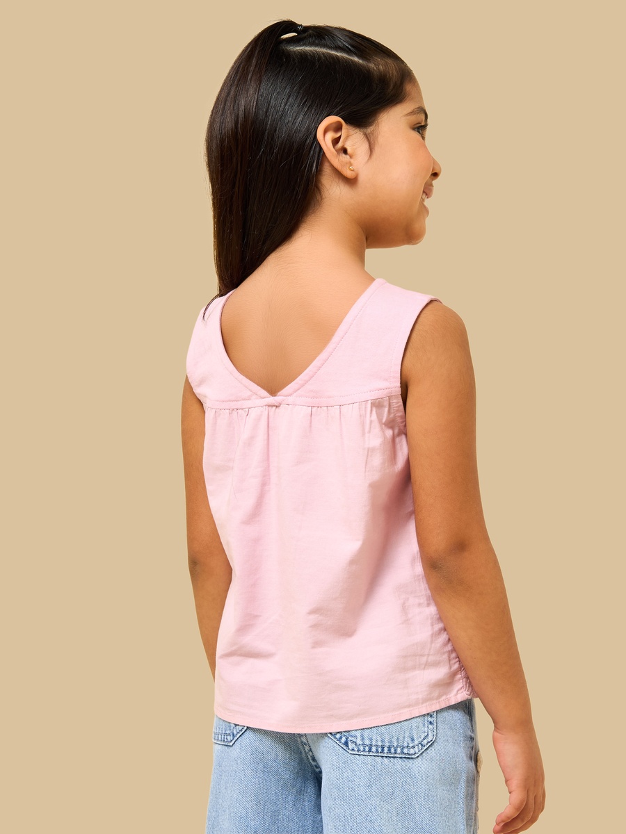 Floral Embroidered Sleeveless Top