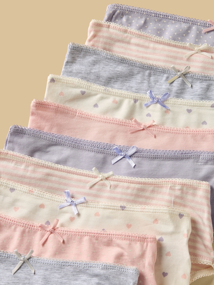 Pack of 10 - Bow Accent Briefs