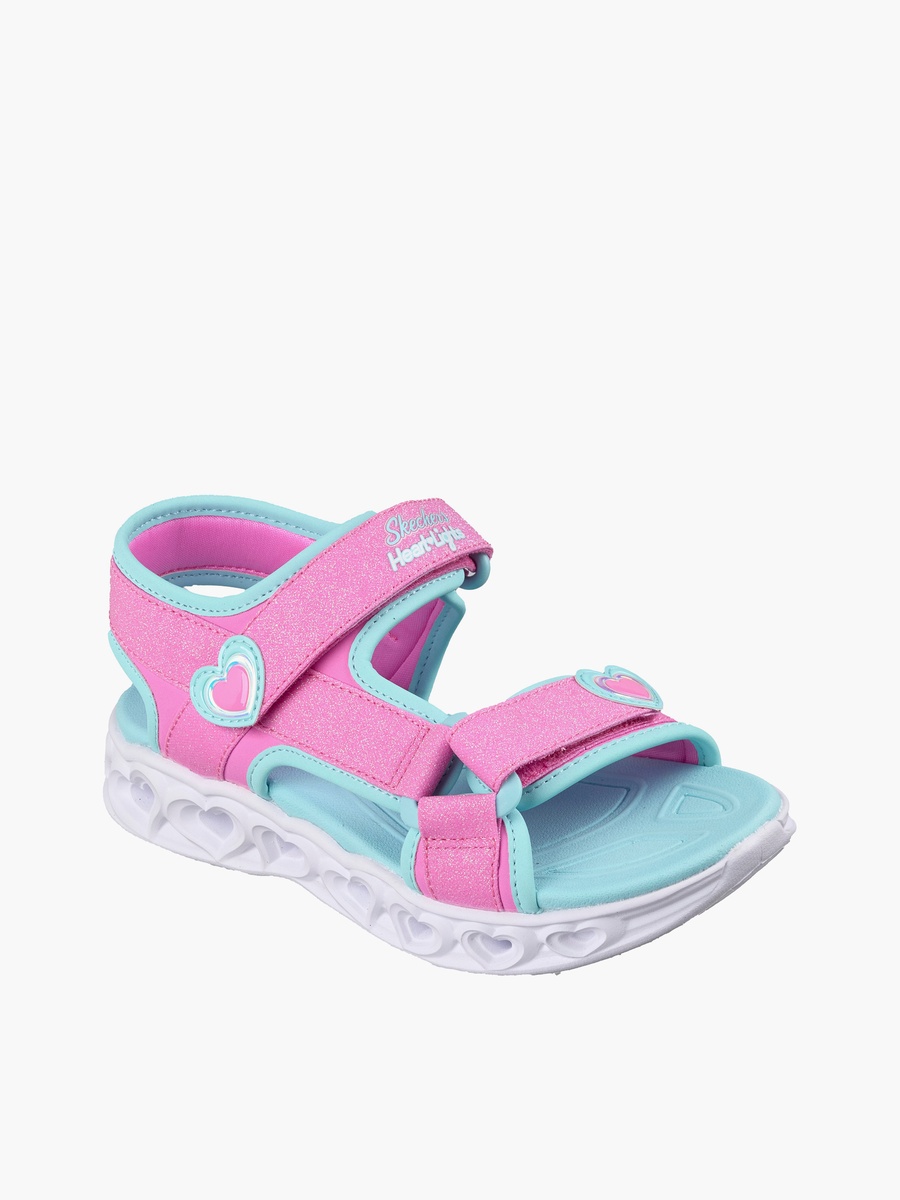 Girls HEART LIGHTS Hook and Loop Sandals