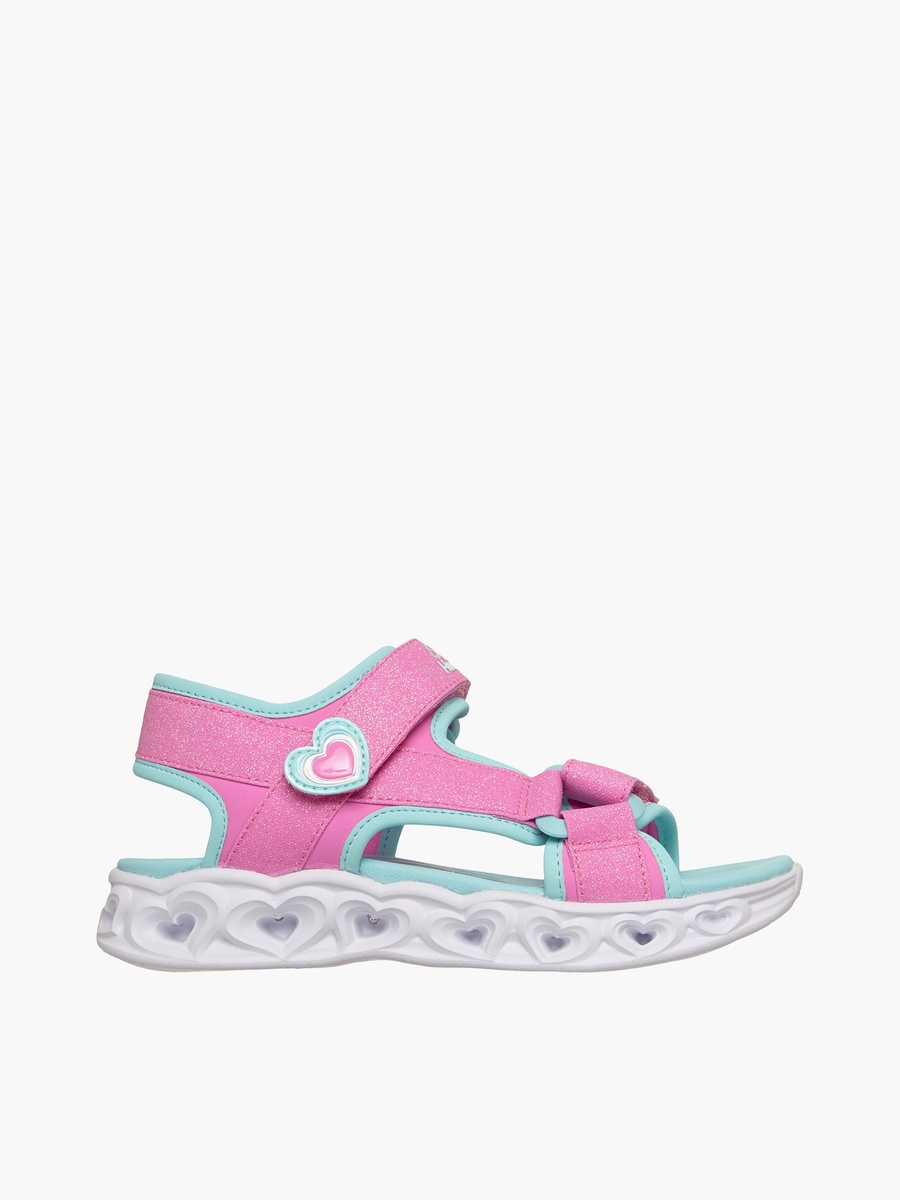 Girls HEART LIGHTS Hook and Loop Sandals
