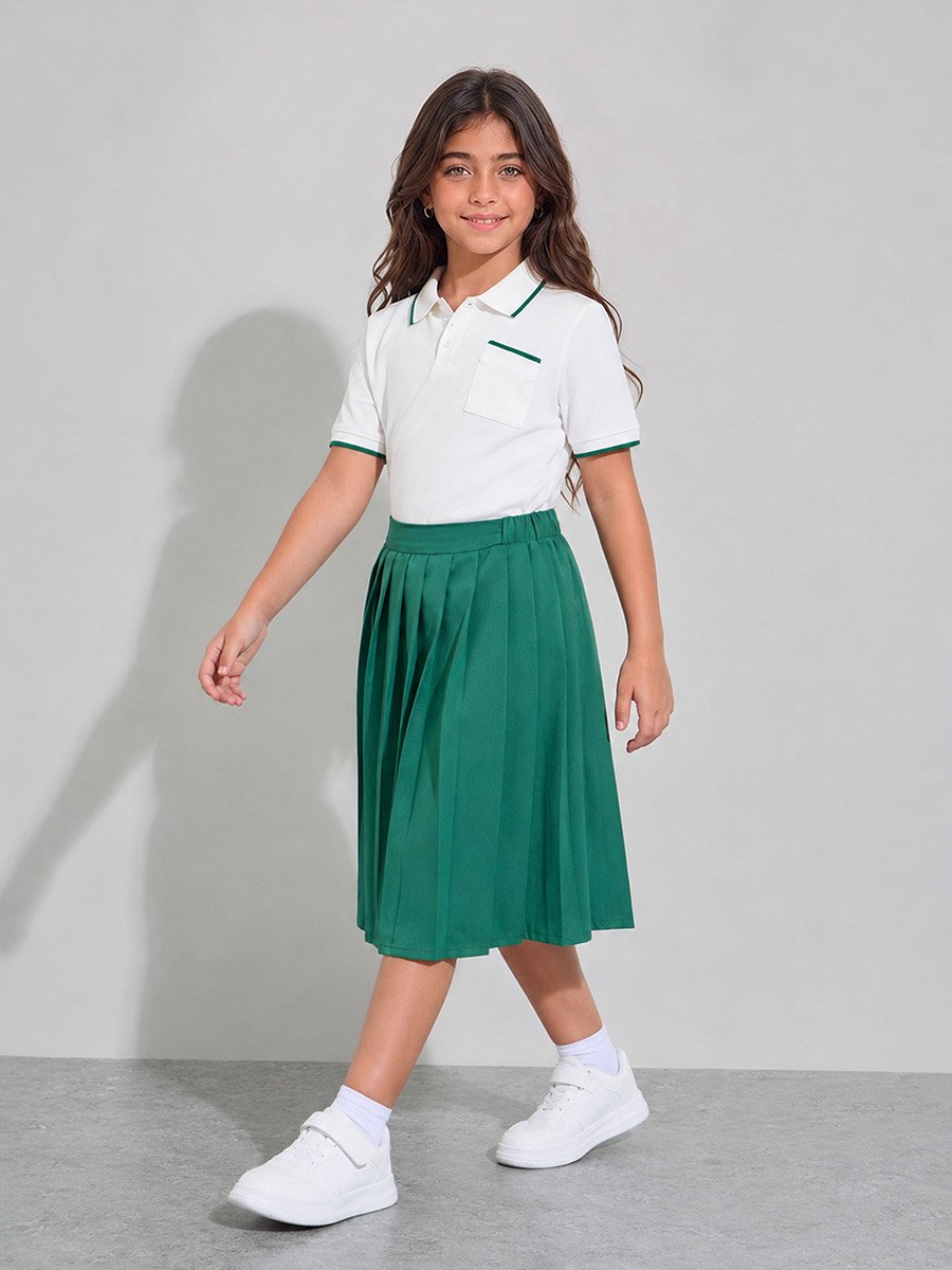 Girls Off-White Saudi Emblem Print Polo T-Shirt