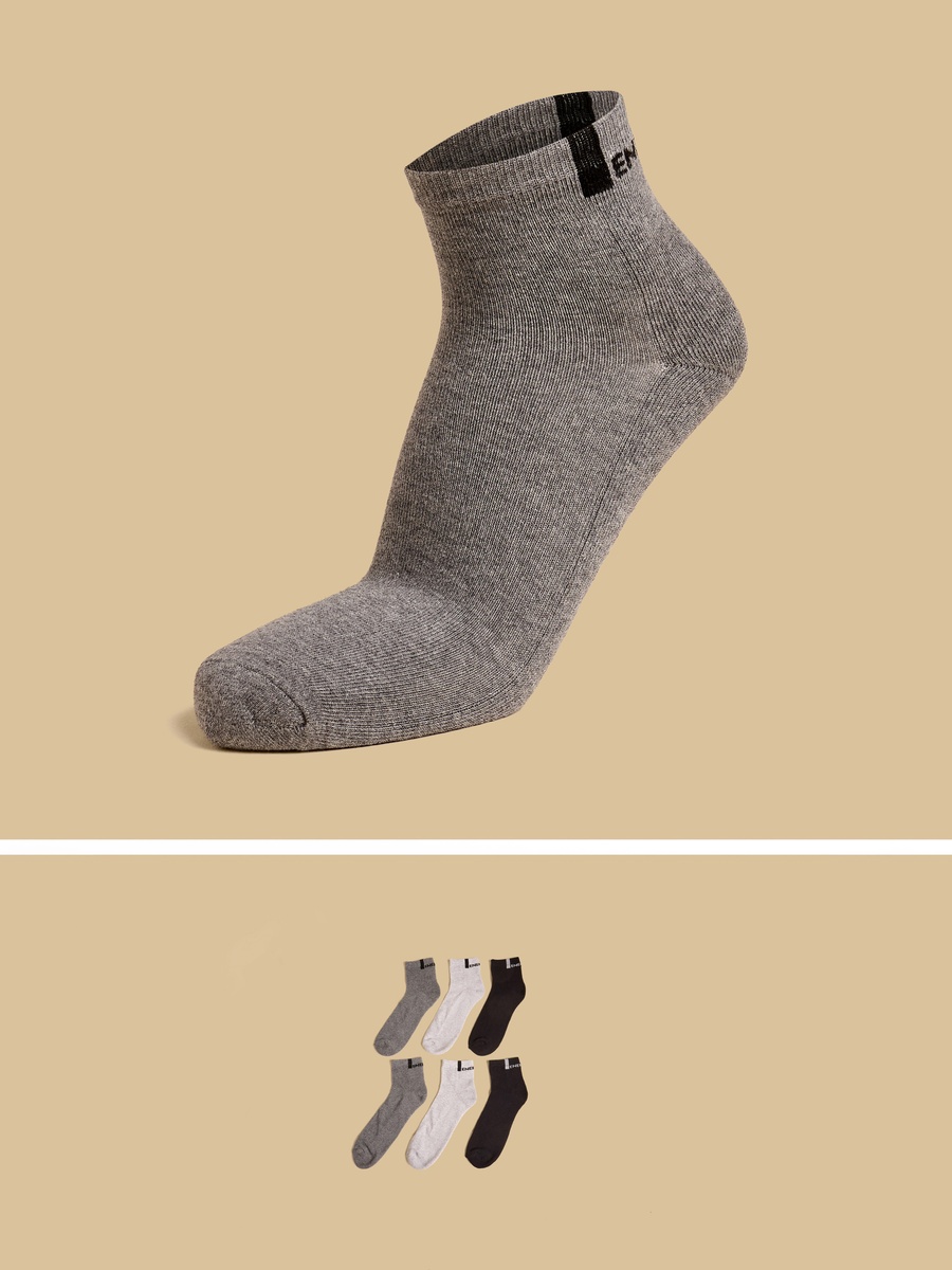 Pack of 3 - Half Terry Ankle Length Sports Socks