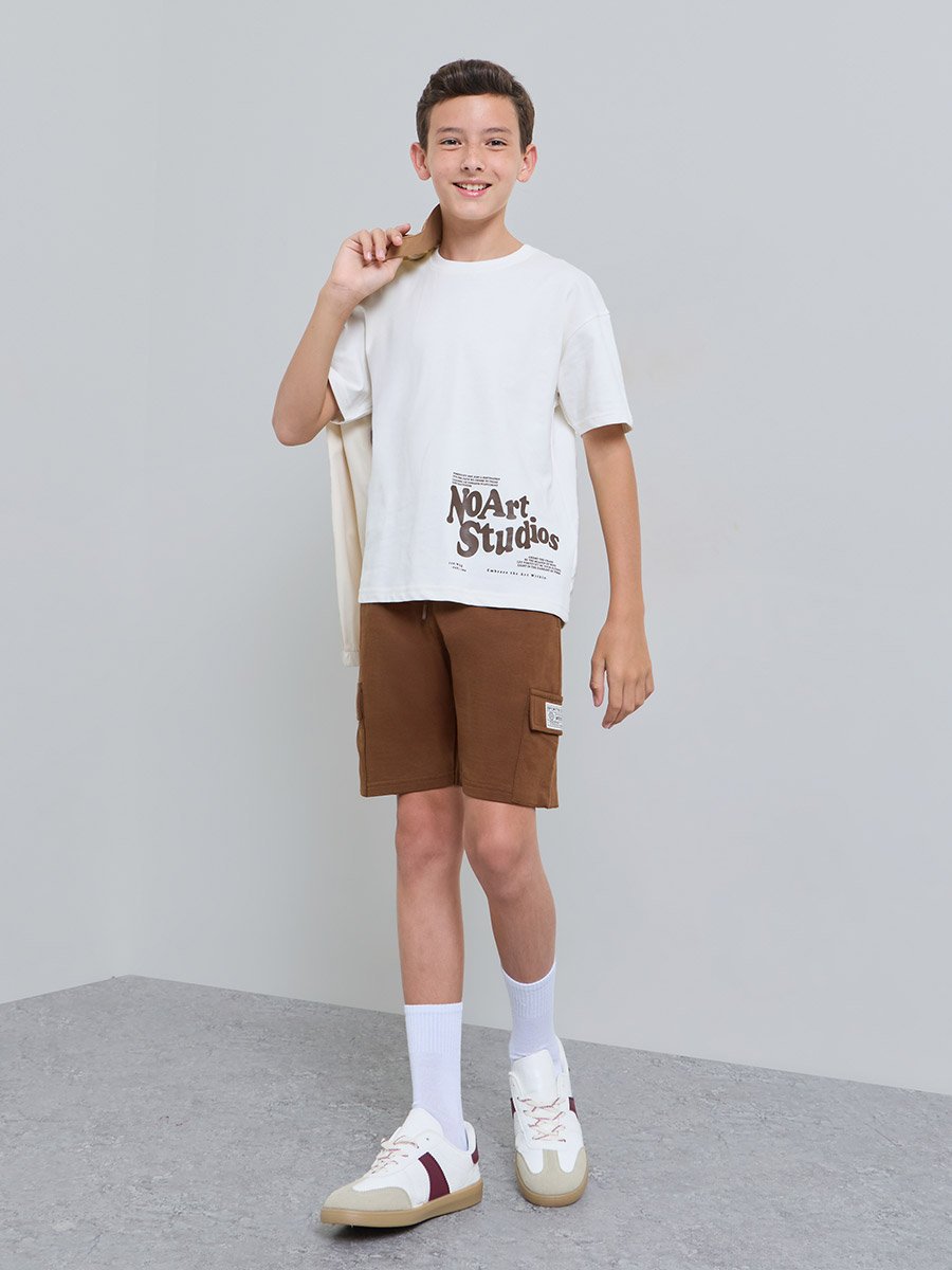 Teen Boys Oversized T-Shirt and Cargo Shorts Set