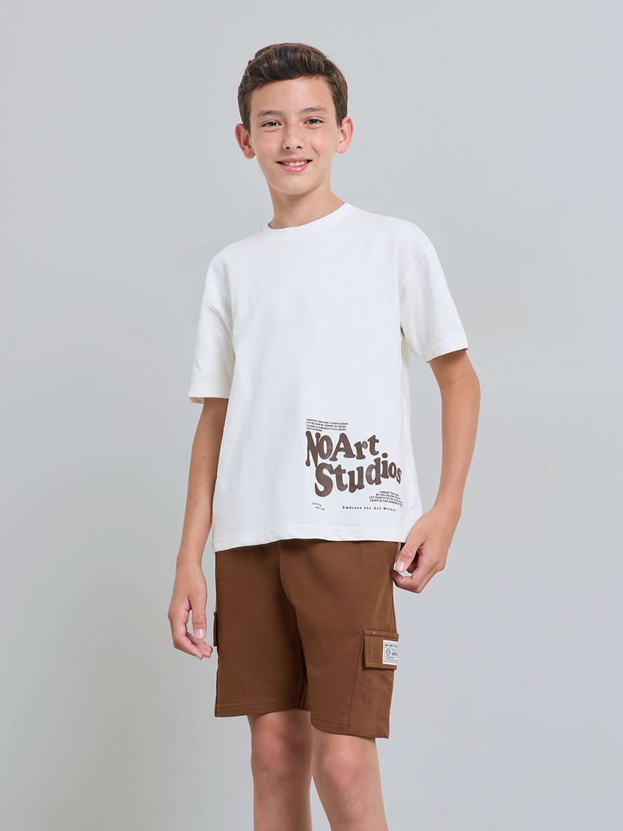 Teen Boys Oversized T-Shirt and Cargo Shorts Set