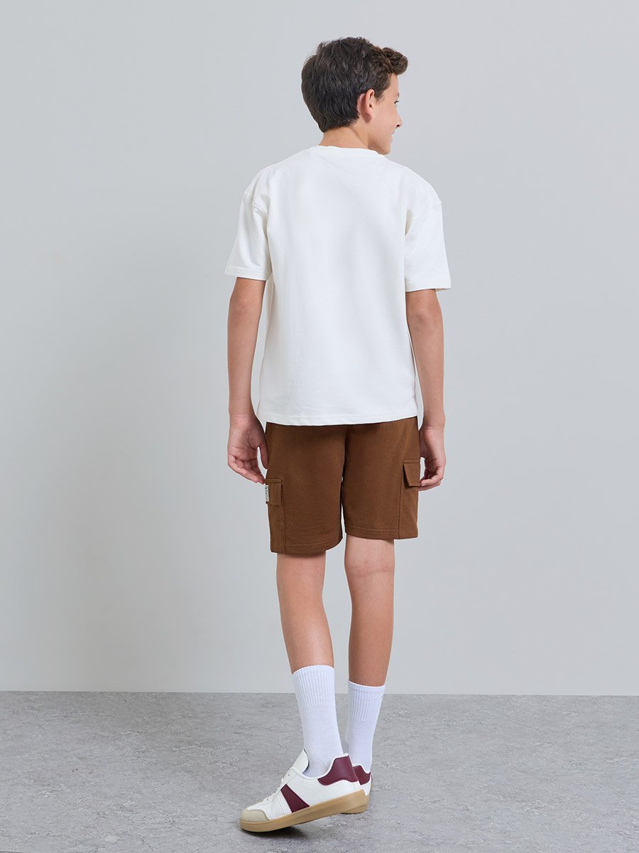 Teen Boys Oversized T-Shirt and Cargo Shorts Set
