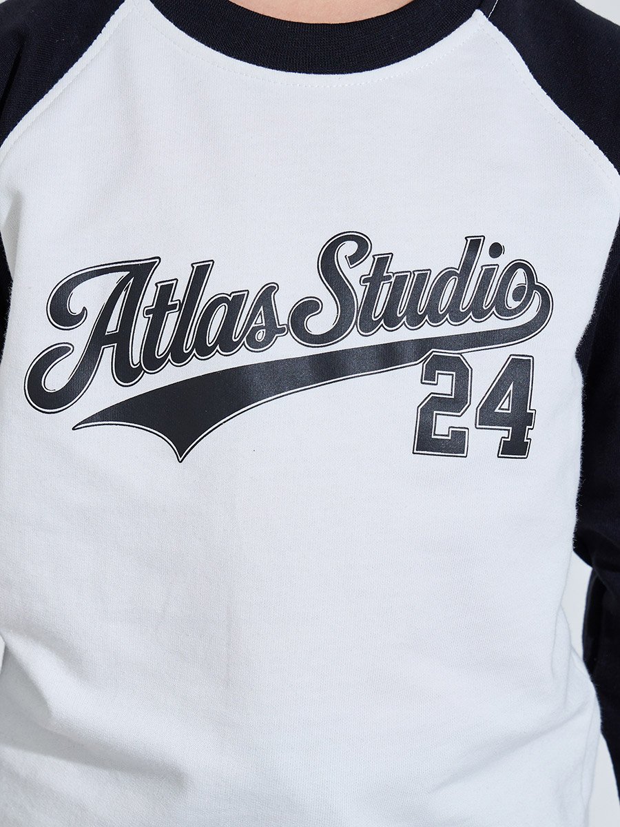Boys Multi-Color Graphic print Raglan Sleeves Sweatshirt and Cuffed Joggers Set