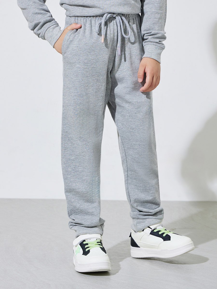 Boys Grey Graphic Print Regular Fit Sweatshirt and Joggers Set