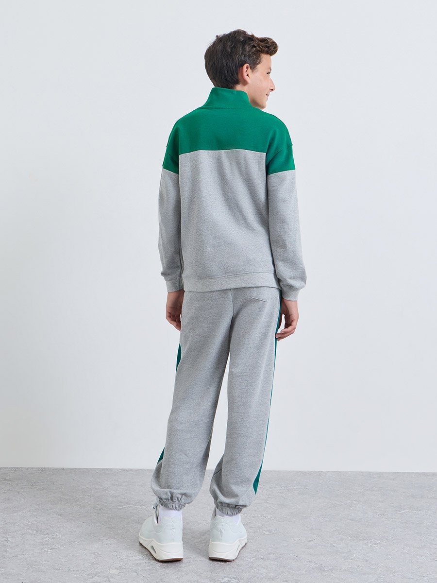 Teen Boys Regular Fit Half-Zip Sweatshirt and Joggers Set