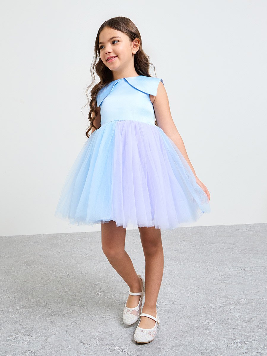 Girls A-Line Knee-Length Tulle Dress