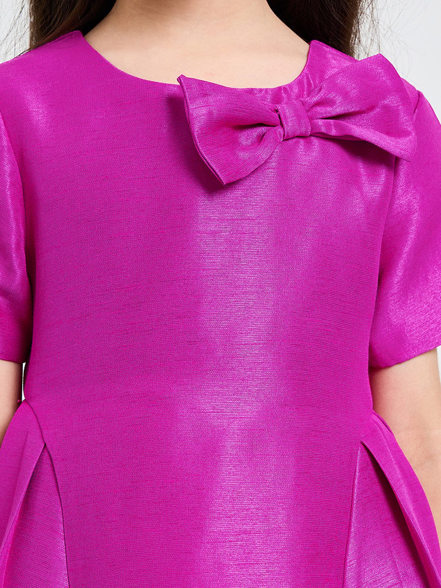Girls Ribbon Detail A-Line Dress