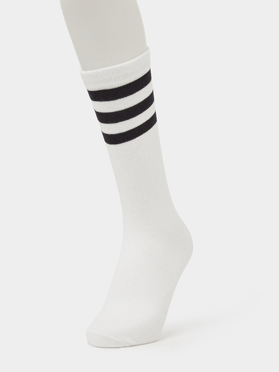 Kids Unisex Striped Cotton Blend Socks