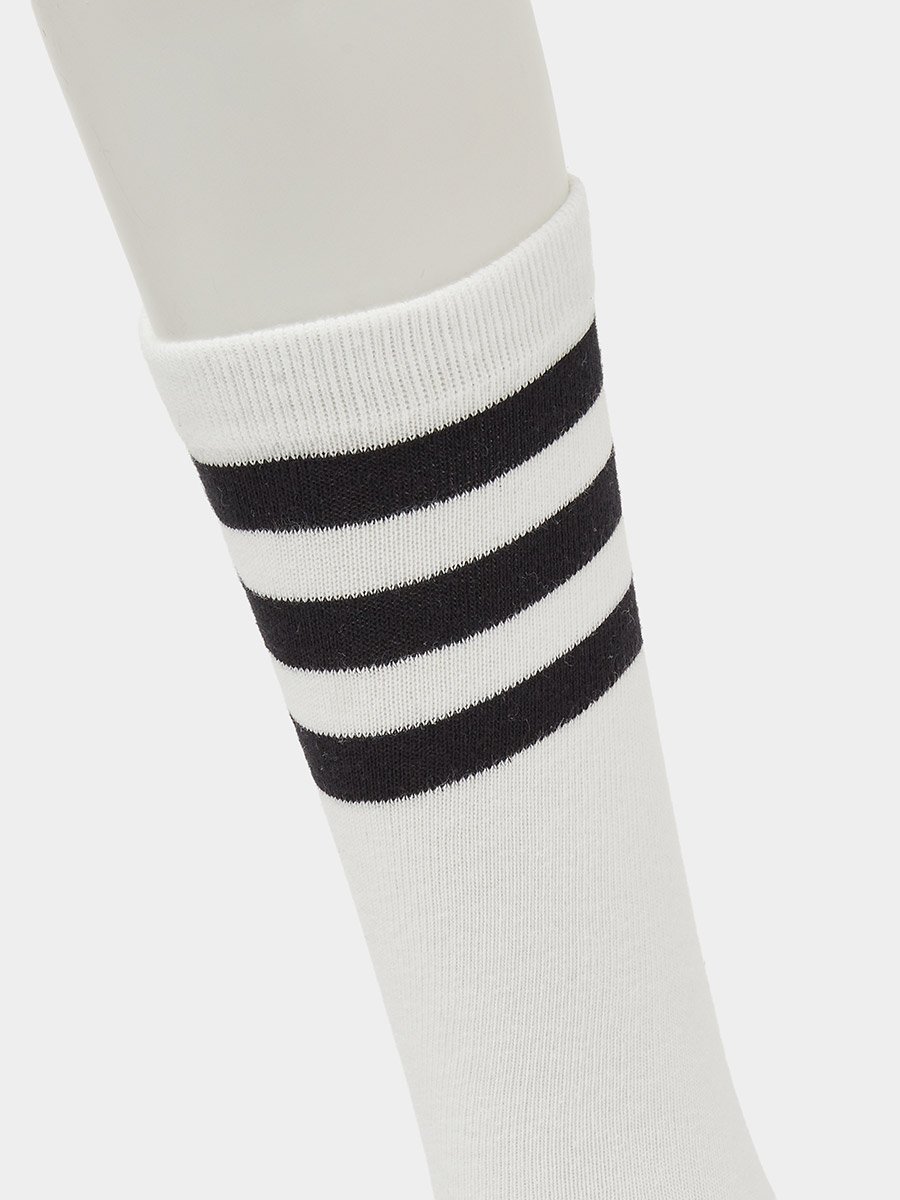 Kids Unisex Striped Cotton Blend Socks