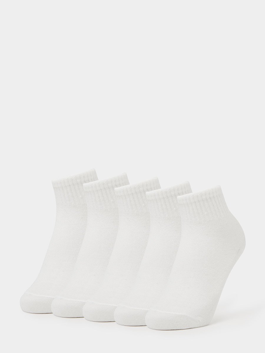 Kids White Ankle Length Socks