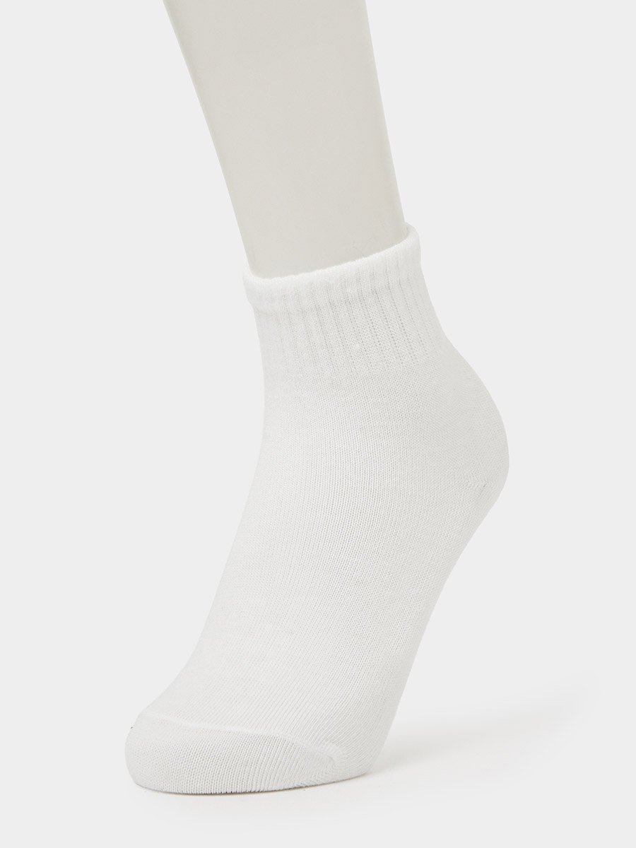 Kids White Ankle Length Socks