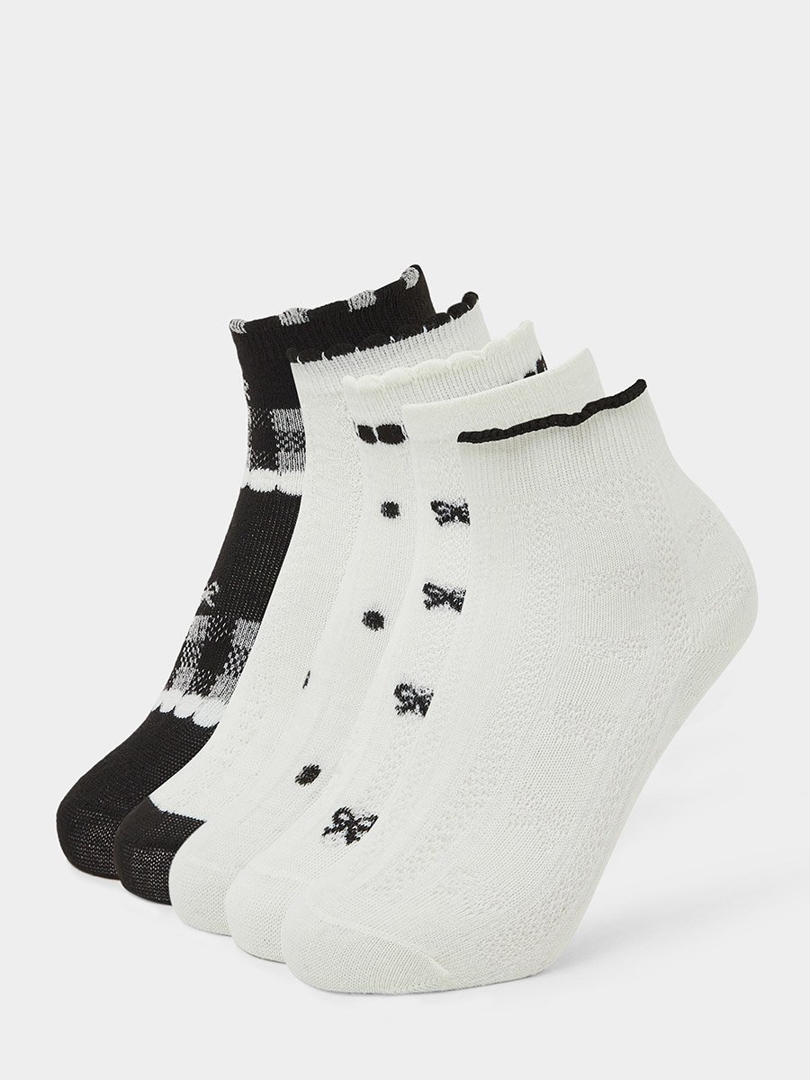 Girls Pack of 5 - Bow Detail Ankle Socks