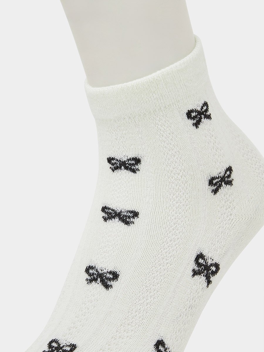 Girls Pack of 5 - Bow Detail Ankle Socks