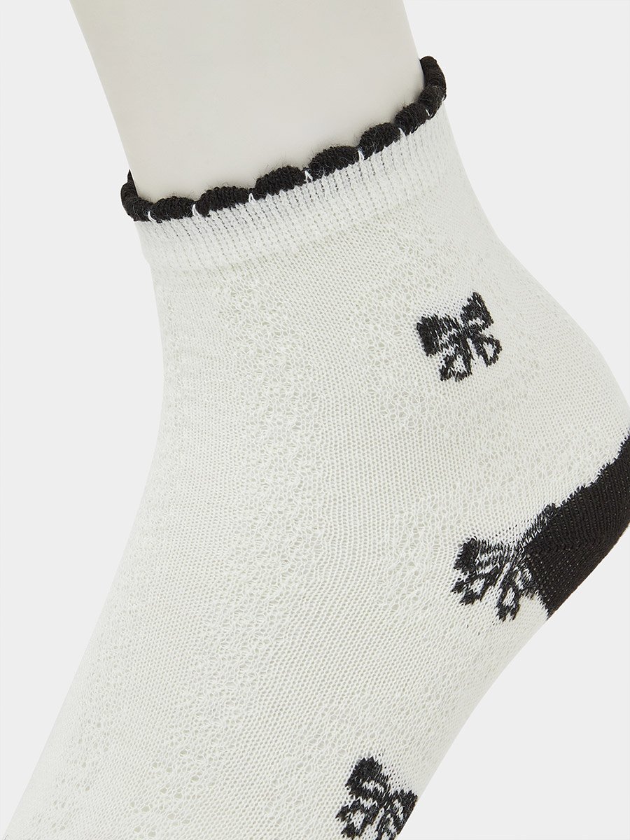 Girls Pack of 5 - Bow Detail Ankle Socks