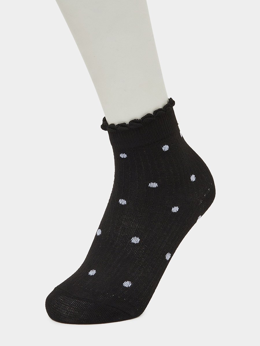Girls Pack of 5 - Polka Dot Ankle Socks