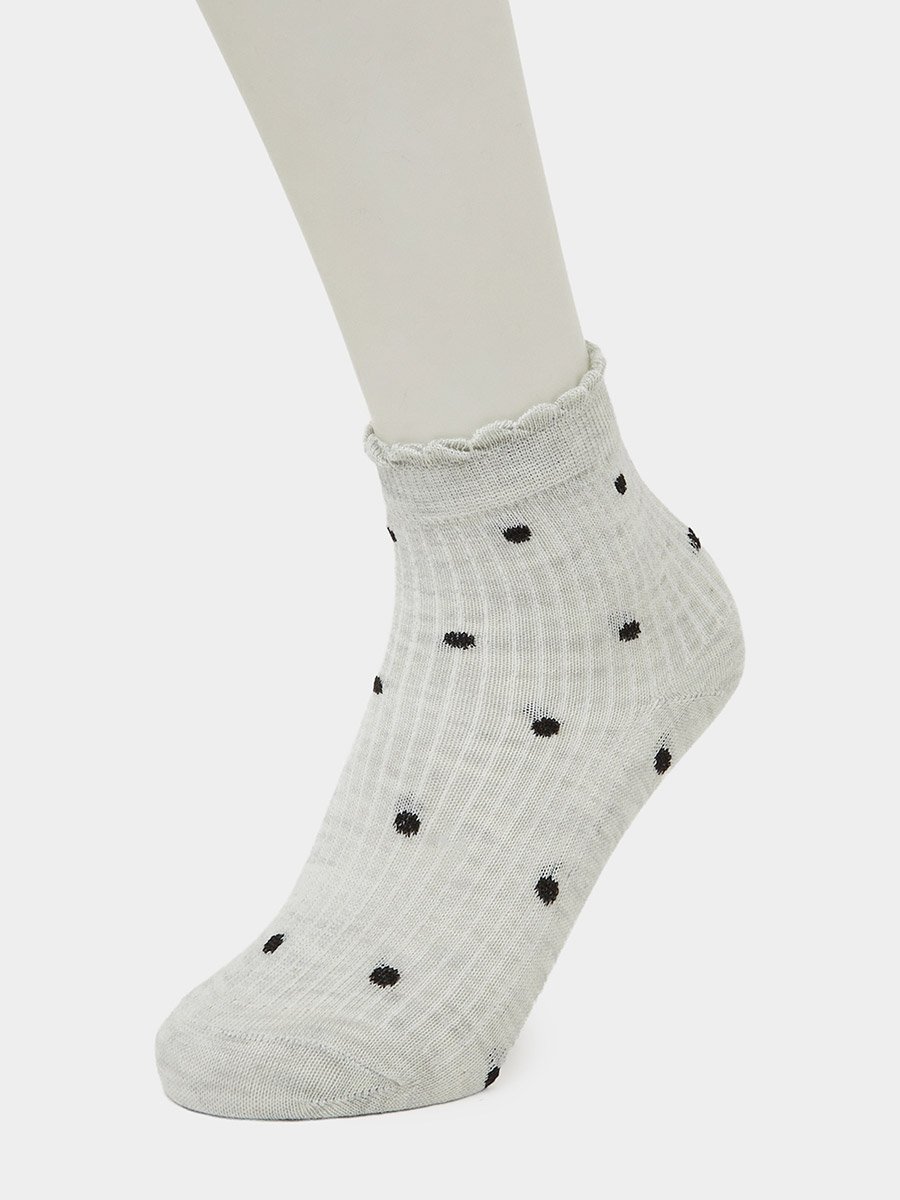 Girls Pack of 5 - Polka Dot Ankle Socks
