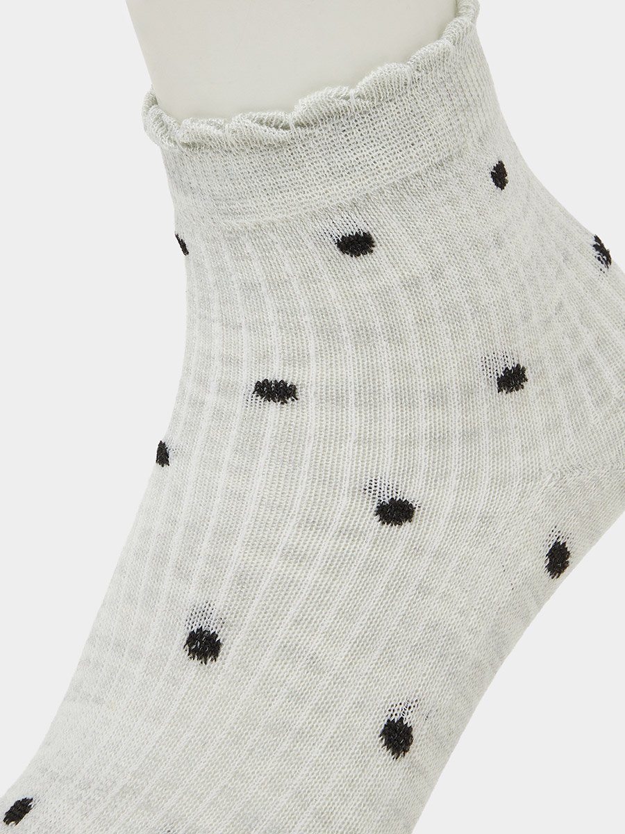 Girls Pack of 5 - Polka Dot Ankle Socks