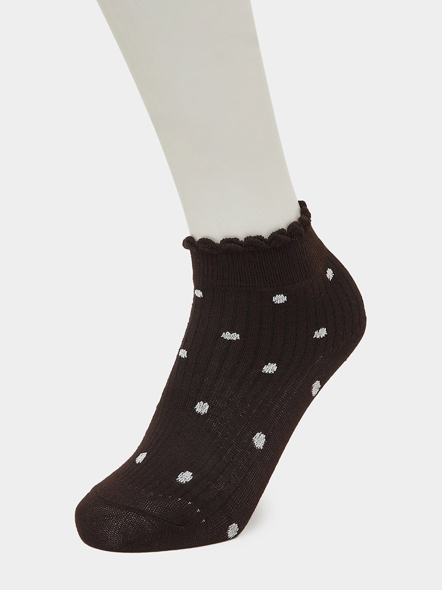 Girls Pack of 5 - Polka Dot Ankle Socks