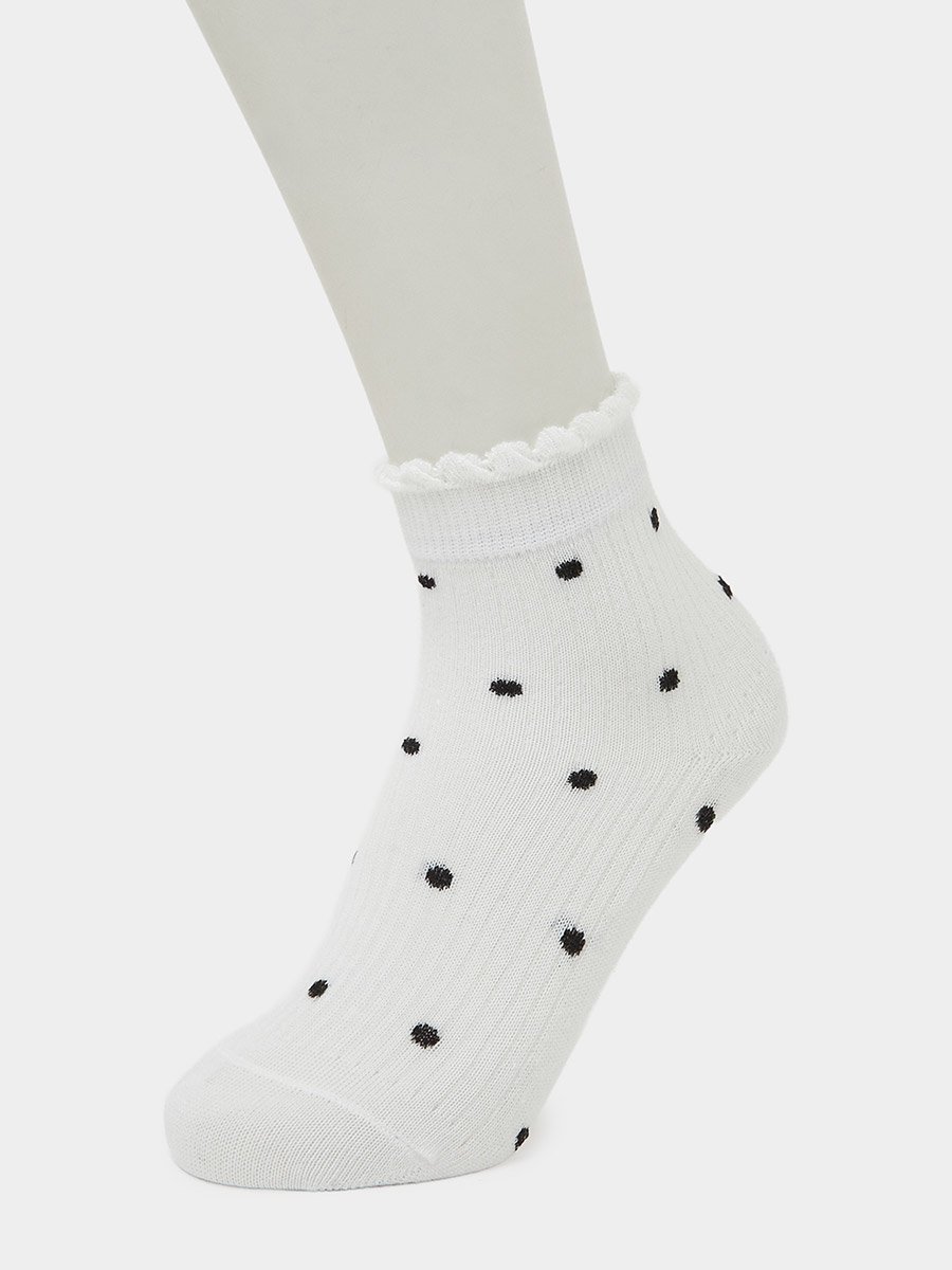Girls Pack of 5 - Polka Dot Ankle Socks