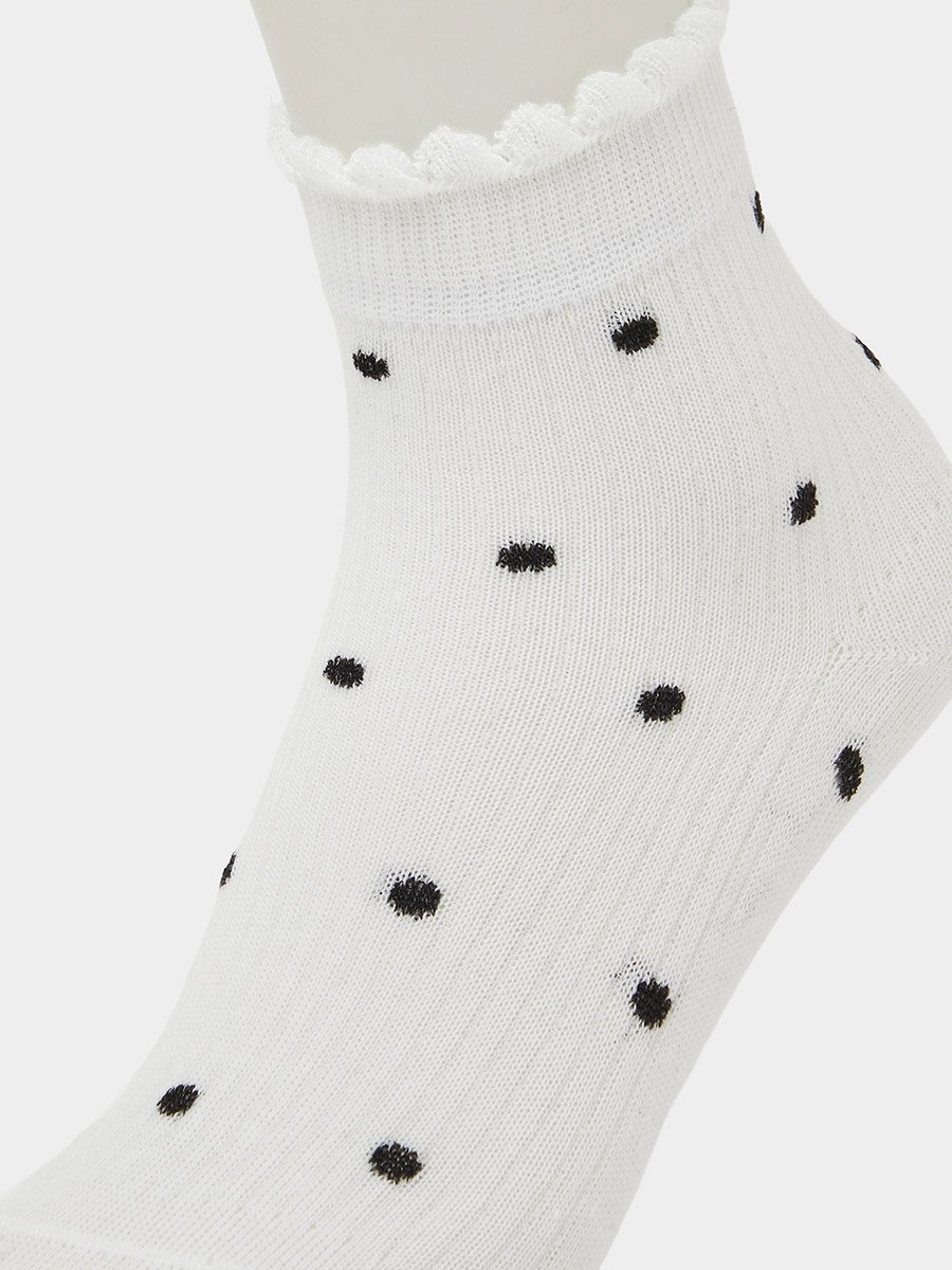 Girls Pack of 5 - Polka Dot Ankle Socks