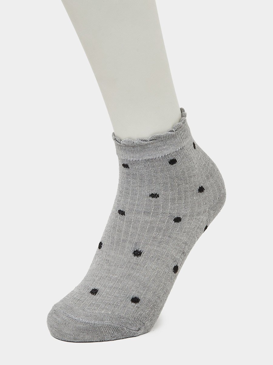 Girls Pack of 5 - Polka Dot Ankle Socks