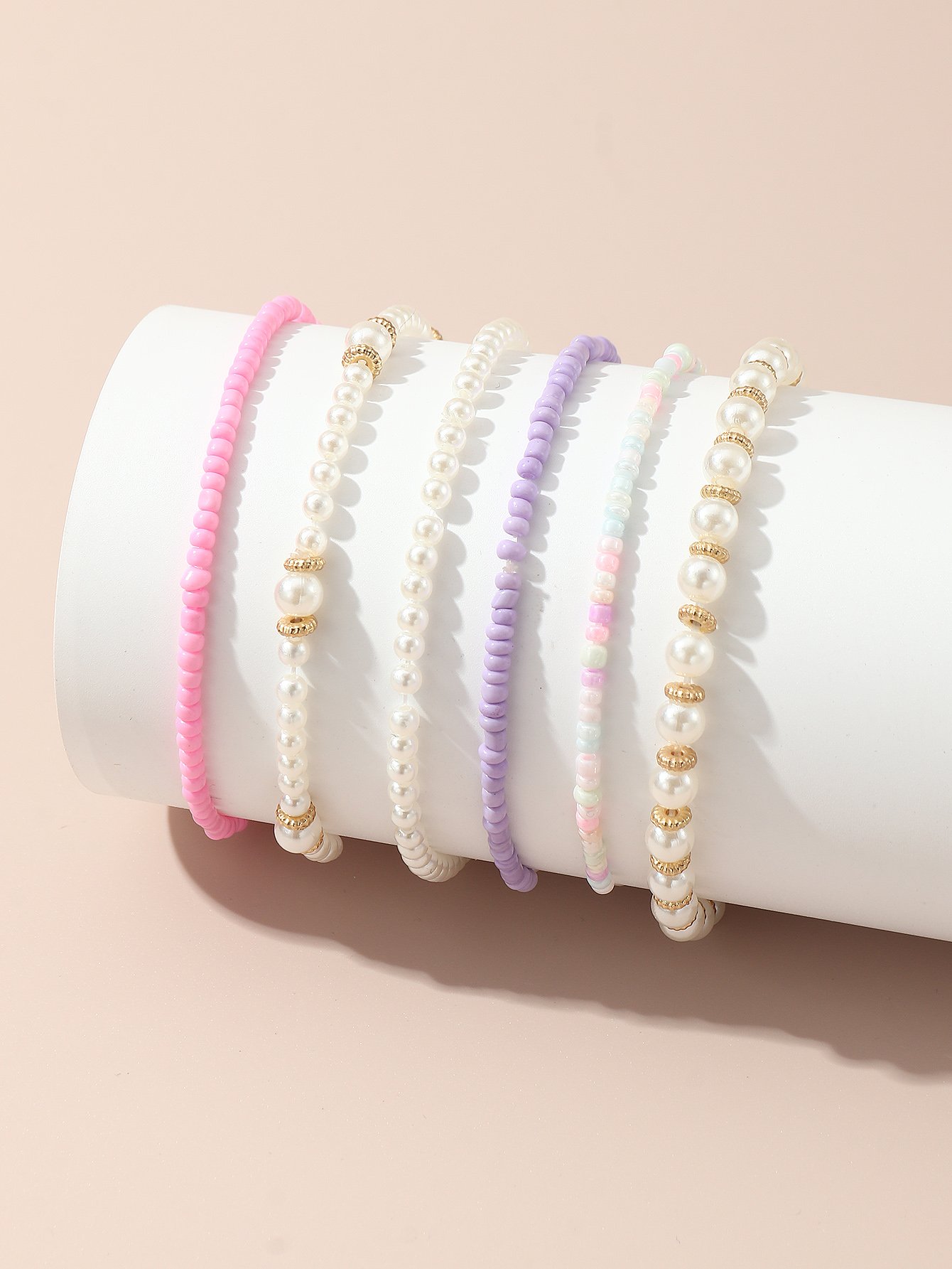 Set of 6 - Beaded Bracelet