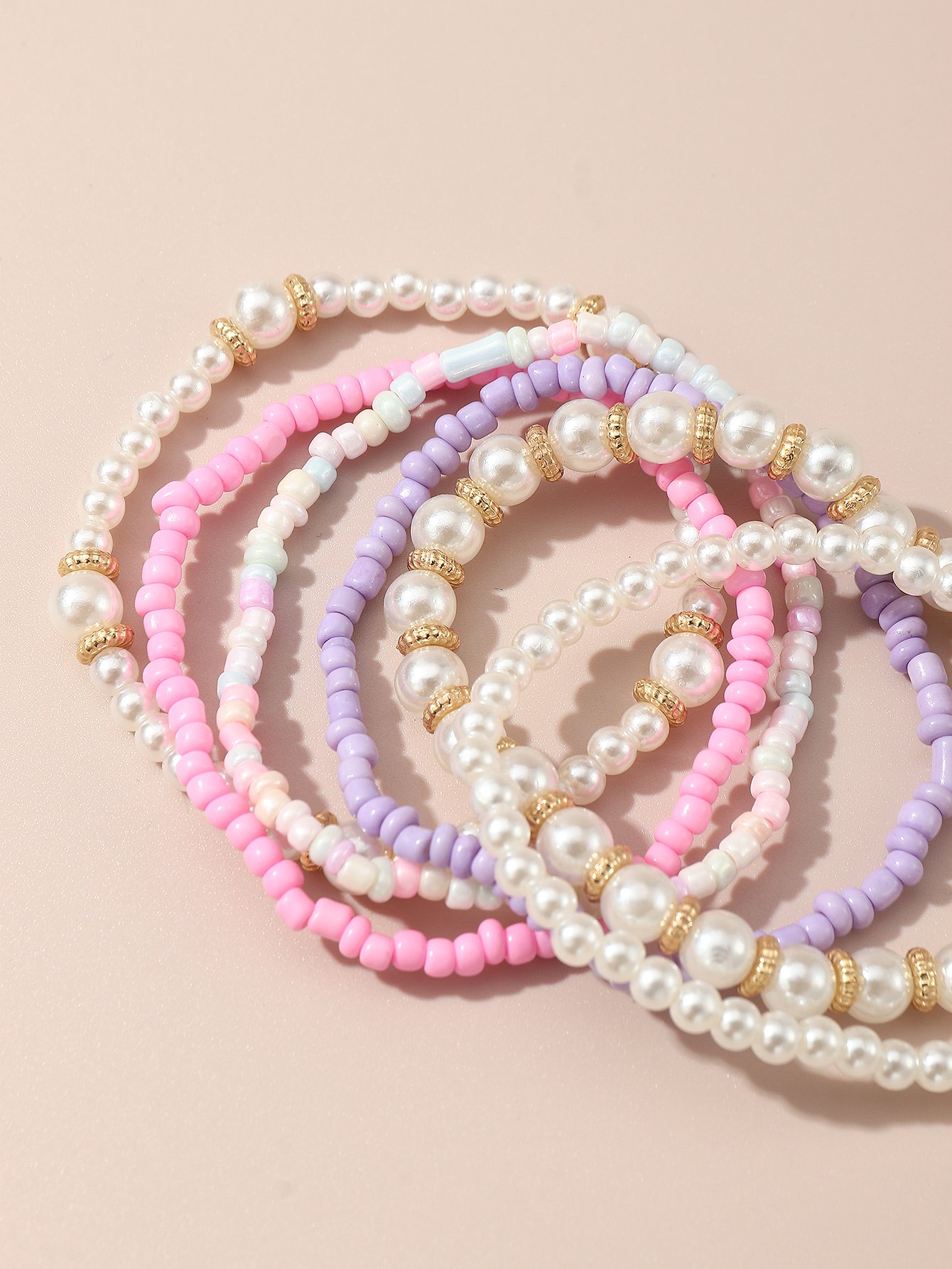 Set of 6 - Beaded Bracelet