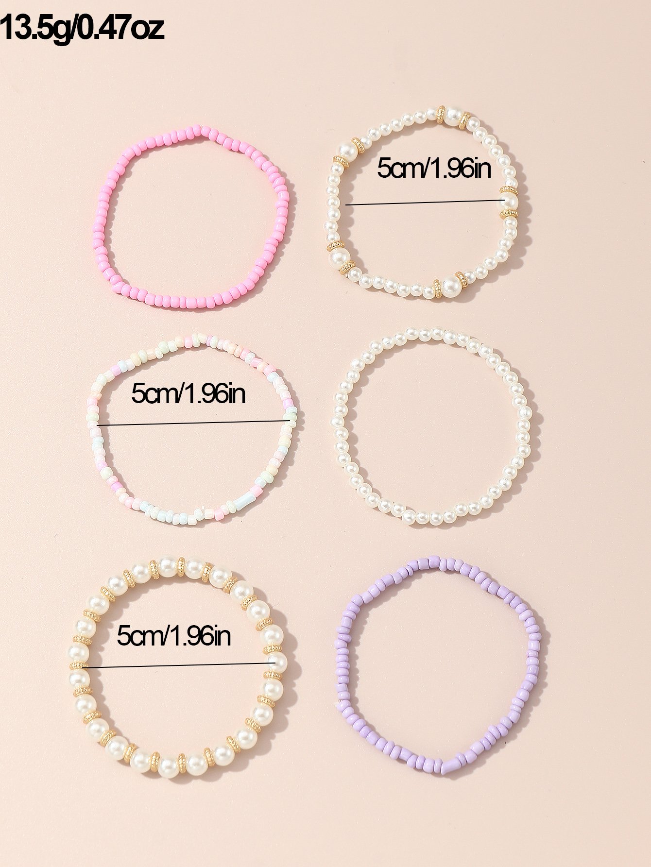 Set of 6 - Beaded Bracelet