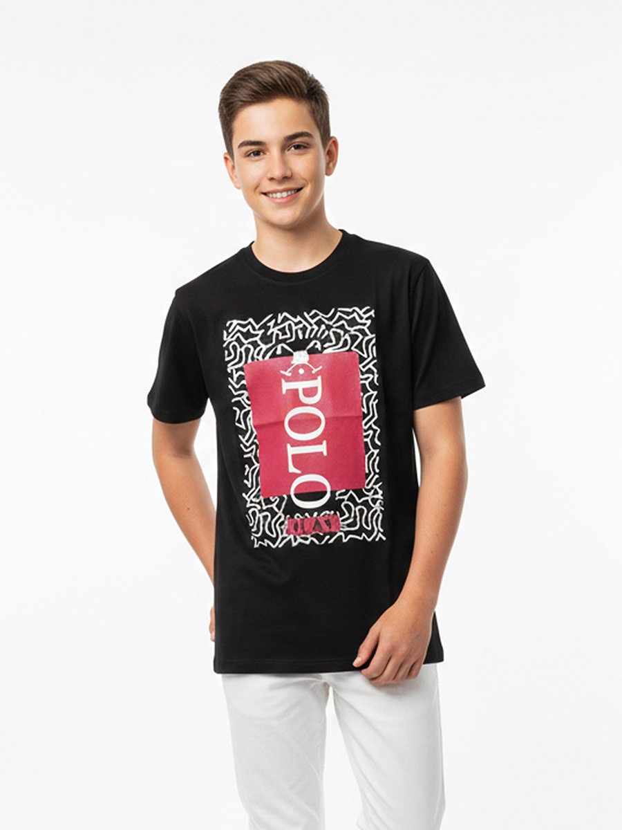 Teen Boys Graphic Logo Crew Neck T-Shirt
