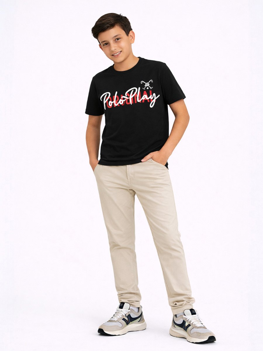 Teen Boys Graphic Logo Crew Neck T-Shirt