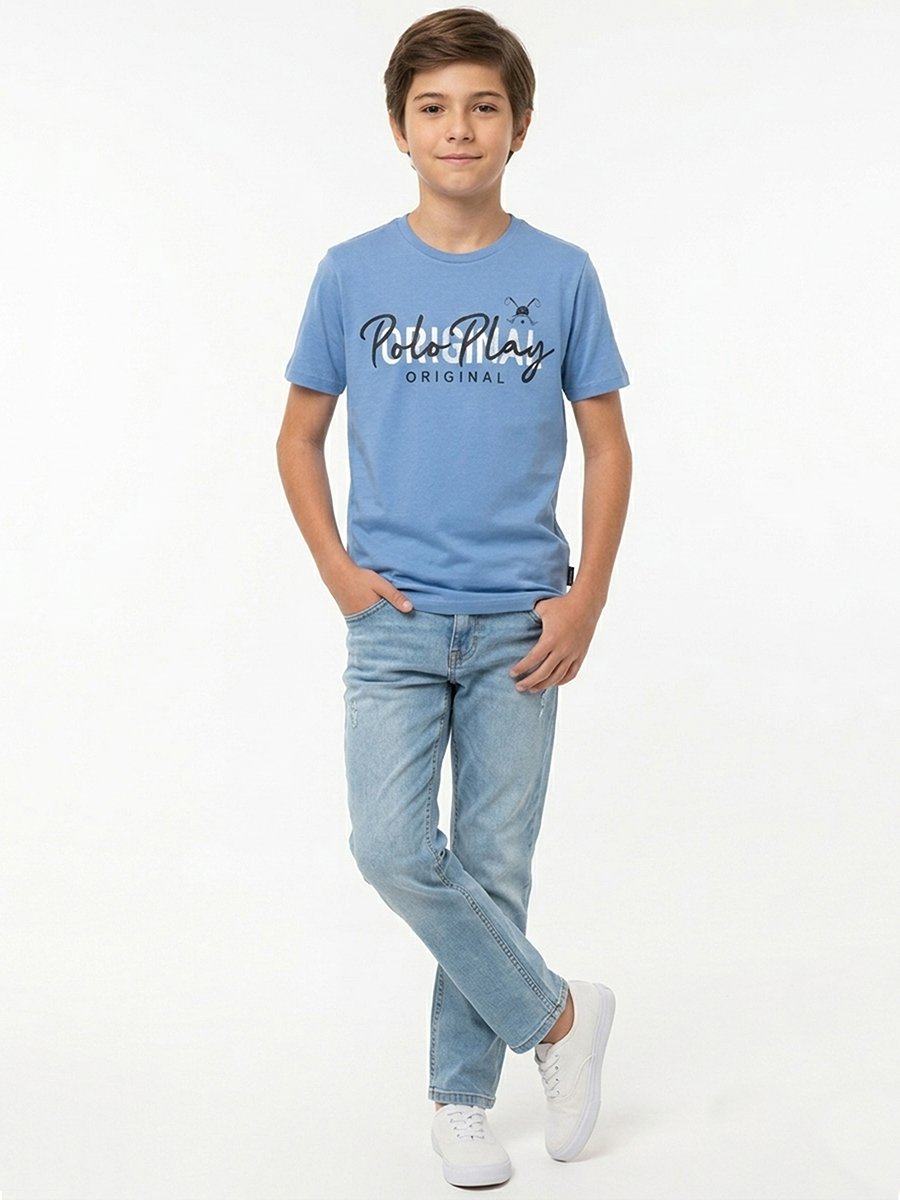 Teen Boys Graphic Logo Crew Neck T-Shirt