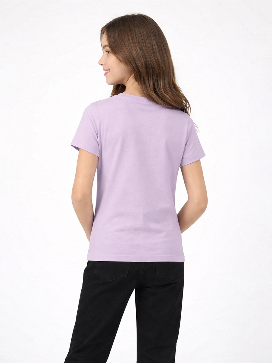 Teen Girls Graphic Logo Crew Neck T-Shirt