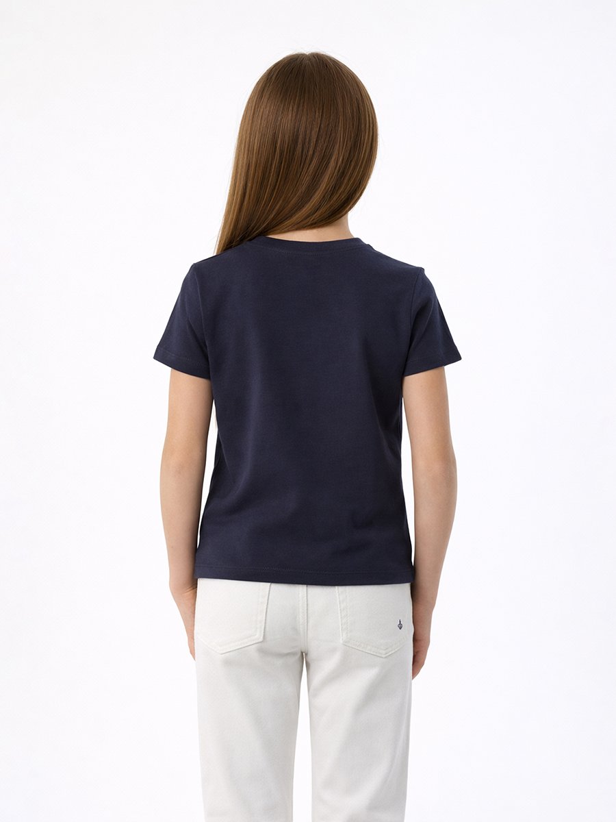 Teen Girls Graphic Logo Crew Neck T-Shirt
