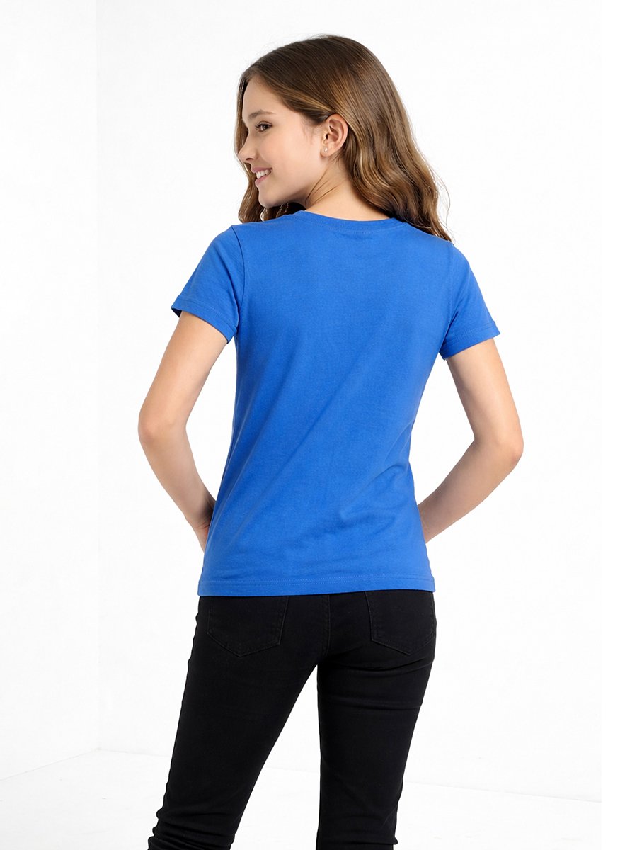 Teen Girls Graphic Logo Crew Neck T-Shirt