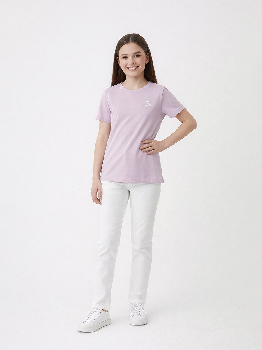 Teen Girls Logo Crew Neck T-Shirt
