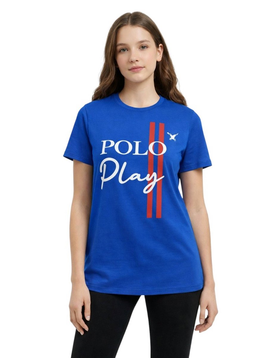 Teen Girls Graphic Logo Crew Neck T-Shirt