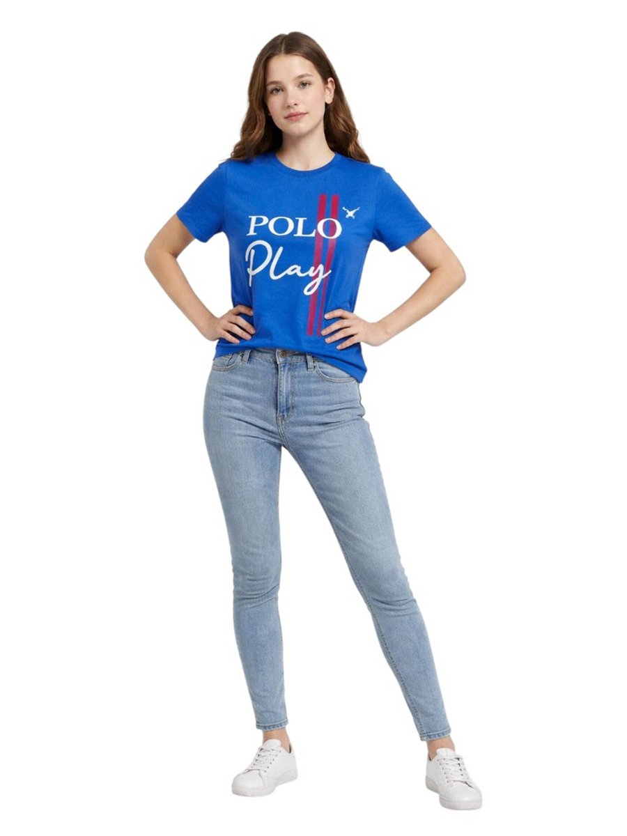 Teen Girls Graphic Logo Crew Neck T-Shirt