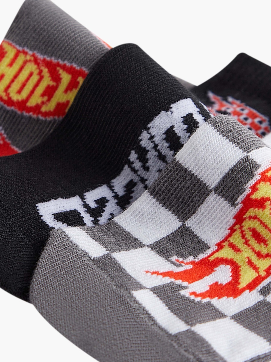 Hot Wheels Detail Ankle Length Socks - Set of 3