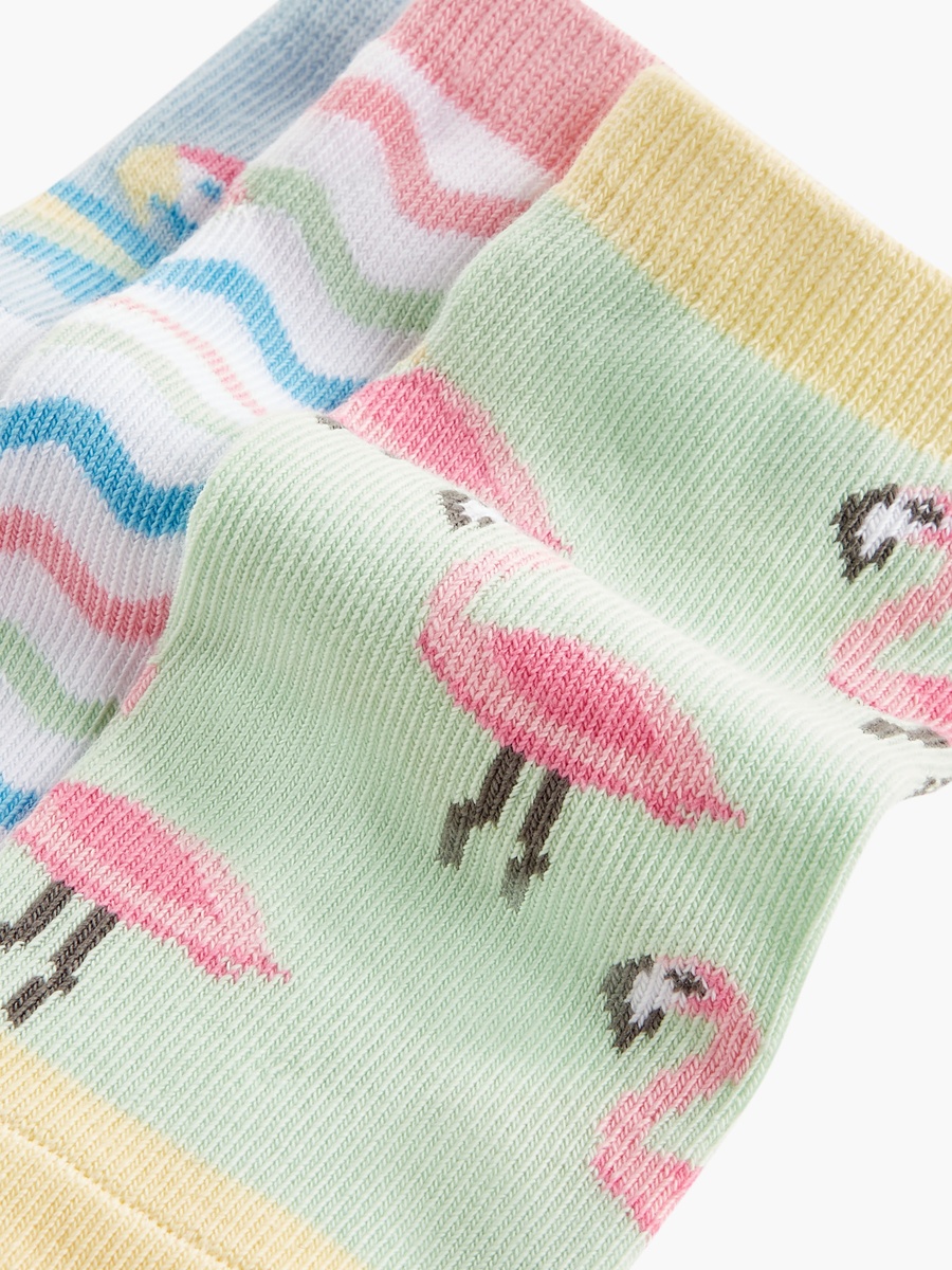 Printed Ankle Length Socks - Set of 3